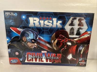 Risk Marvel Captain America Avengers Civil War Board Game 2015 Hasbro Sealed - Image 1 of 3
