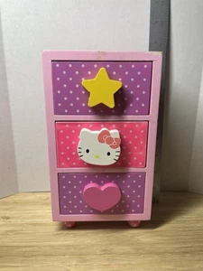 Hello Kitty Mini Dresser Real Drawers Jewelry Box Storage Box 2013 Sanrio - Picture 1 of 9