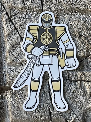 BLUELEEDER White Power Ranger Action Sticker
