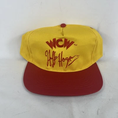 Sombrero Hulk Hogan amarillo y rojo Snapback WCW lucha libre años 80 vintage Foto 1 de 4