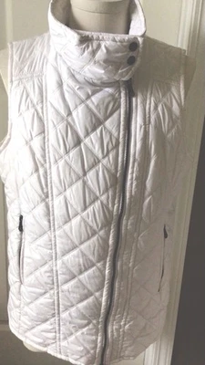 Chaleco Marc New York Andrew Marc Mujer XL Blanco Acolchado Puffer Cremallera Cuello Alto Foto 1 de 4