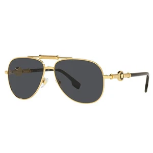 Versace Sunglasses Gold Frame, Dark Grey Lenses, VE 2236 1002/87 59MM - Picture 1 of 10