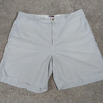 Tommy Hilfiger Seersucker Shorts White Blue Pinstripe 38w X 7.5" Inseam - Image 1 of 4