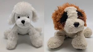 GANZ Lil Kinz St Bernard HS012 & White Poodle HS014 - Webkinz Dog Plush NO CODE - Picture 1 of 19