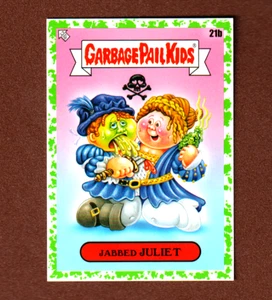 2022 Garbage Pail Kids Book Worms "JABBED JULIET" #21b Green Border Sticker - Picture 1 of 1