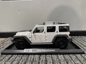 Maisto 1:18 Diecast Edición Especial Jeep Rescue Concept NUEVO EN CAJA Blanco - Imagen 1 de 19