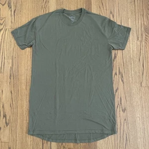 True Classic Crew Neck LONG BODY Tall Tee T Shirt Military Green EXTRA LARGE XL - Picture 1 of 4