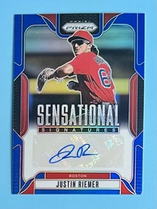 Justin Riemer 2025 Panini Prizm Sensational Signatures SS-JR Blue Prizm Auto /49 - Picture 1 of 2