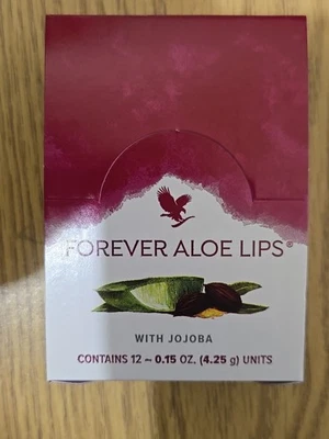 FOREVER LIVING ALOE LIPS Box of 12-Aloe Leaf Extract Jojoba Seed Oil Beeswax - image 1 of 4