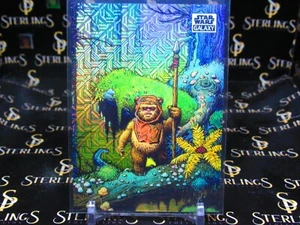 2021 TOPPS CHROME STAR WARS GALAXY Warrior Ewok MOJO REFRACTOR SP #/50 HOTT #/12 - Picture 1 of 3