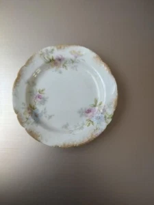 THEODORE HAVILAND LIMOGES FRANCE With Flowers BUTTER PAT - Picture 1 of 3