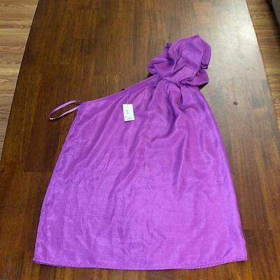 Top con volantes florales de un hombro morado de mujer The Limited nuevo con etiquetas. Pequeño. Foto 1 de 4
