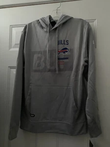 Sudadera con capucha New Era NFL gris Buffalo Bills para hombre talla S nueva con etiquetas - Imagen 1 de 6