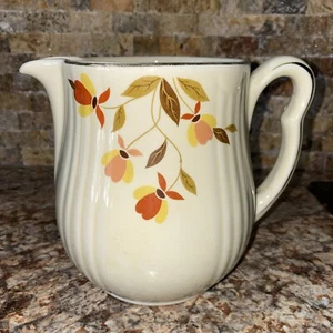 Vintage Hall Superior JEWEL TEA Autumn Leaf Mary Dunbar MILK PITCHER - Picture 1 of 4