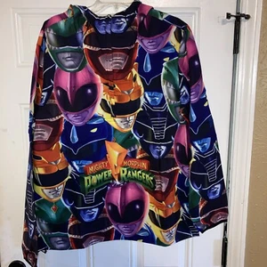 Chalk Line Power Rangers Art Heads Hoodie Anorak Jacket Size Medium BRAND NEW - Picture 1 of 10