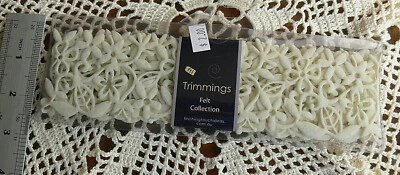 FTI Floral FELT BRAIDS Flat CREAM Apprx 6cm Wide & 1 Metre Long 10 Colours Available