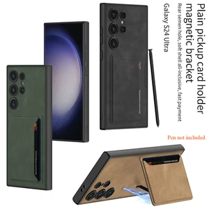 Funda de cuero para teléfono Samsung Galaxy S24 Ultra/S24/S24 Plus cubierta a prueba de golpes - Imagen 1 de 10