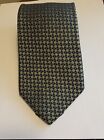 Robert Talbott Finest Silk Tie Green Background With Black Ovals