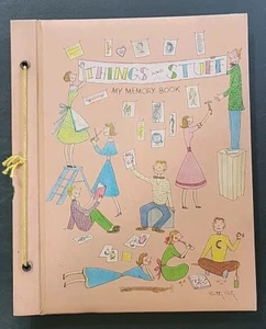 Vintage Things and Stuff Keepsake Scrapbook Memory Book by Betty Betz c1950s - Picture 1 of 7