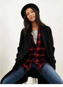 Gap Black Wool Double Face Car Coat #464203 NWT! M Medium - Picture 1 of 4
