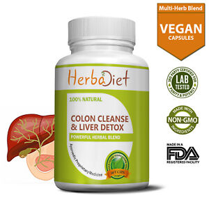 Colon Cleanse Detox Weight Loss Dietary Supplement Herbal Cleanser Capsules