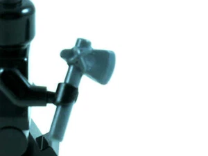 Custom LEGO Castle/Knight/Indian/Minifigure Dark Bluish Gray Hatchet Weapon - Picture 1 of 2