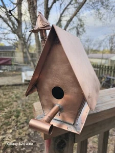 Vogelhaus handgefertigt reines Kupfer Dekoration Haushaltswaren Baumschmuck  - Bild 1 von 10