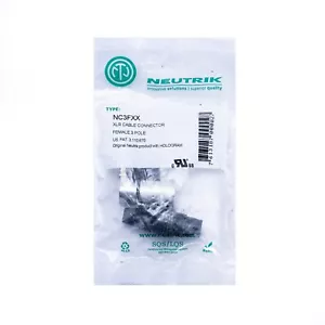 Neutrik NC3FXX XLR 3 Pin Palo Cavo Connettore Femminile Nickel Argento Contatto - Foto 1 di 1