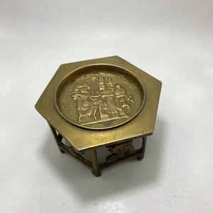 VINTAGE Brass Egyptian Octagon Incense/Candle Holder / home Decore - Picture 1 of 11