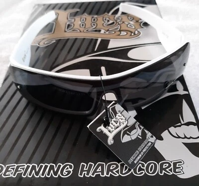 LOCS 9063 WHITE Sunglasses | Wrap Around Hardcore Shades New with Tags - Image 1 of 4