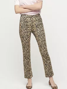 Pantalone donna J Crew kickout leopardato cropped varie taglie nuovo 110€ - Foto 1 di 3