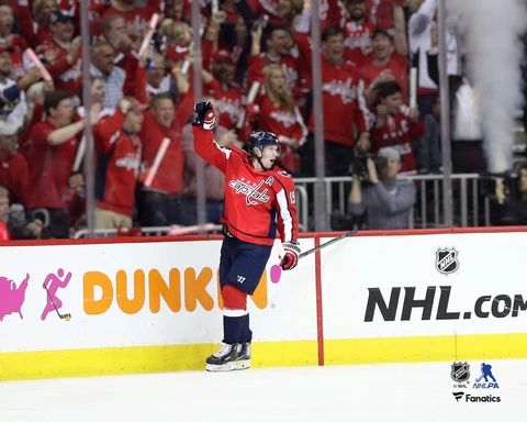 Nicklas Backstrom Washington Capitals Unsigned Goal Celebration 8" x 10" Photo Cover