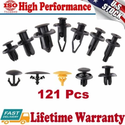 Surtido de retenedores de carrocería para parachoques capó puerta guardabarros 121 clips para Acura Honda Foto 1 de 4