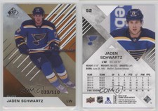 2016 Upper Deck SP Game Used Orange Rainbow Draft Year /197 Jaden Schwartz #52