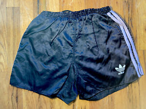 vintage shiny glanz satin diadora shorts retro 70s 80s tags boxed NOS RUN 4
