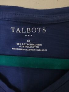 Talbots T Shirt ~ CORN FLOWER BLUE! NICE! SIZE XL