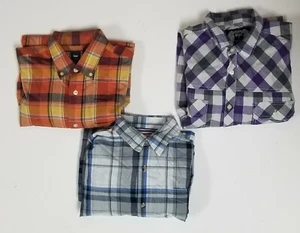 Men's Button Up Shirt Colorful Plaid Gap Hollister Eighty Eight Medium M Bundle - Picture 1 of 12
