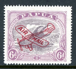 British Pacific 1930 Papua 3p Airmail Scott #C3a Yellow Paper Mint M503 - Picture 1 of 6