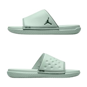 blue and yellow jordan slides