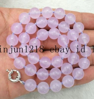 Moda 8/10/12 mm Púrpura Alejandrita Piedras Preciosas Collar 18"" AAA Foto 1 de 4