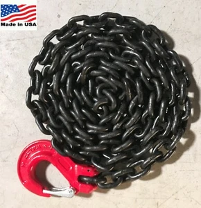 AUTO BODY FRAME MACHINE PULL CHAIN 11 FEET SLIP HOOK 100 GRADE HEAVY DUTY USA - Bild 1 von 8