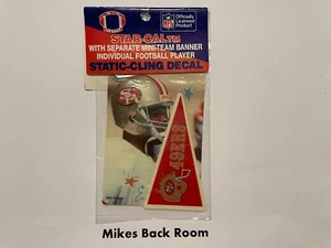 Vintage SF 49ers MINI PENNANT #21 ERIC WRIGHT STAR-CAL STATIC CLING DECALS NIB - Picture 1 of 3