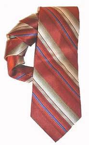 Stafford NUEVO cuello naranja a rayas seda para hombre $49 A3018 - Imagen 1 de 3
