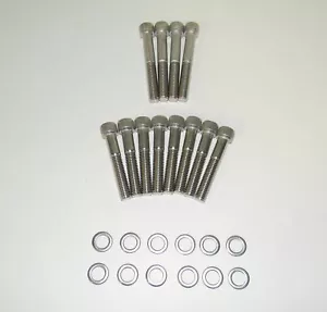 Pernos de escape de acero inoxidable Chevy 1955-81 SB 283 327 350 Rams - Imagen 1 de 2