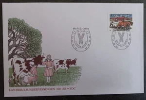 1988 Finland Aaland Agricultural Education FDC 2.2Mk Stamp cd Mariehamn - Picture 1 of 2