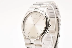 Vintage 1993 SEIKO CREDOR 9581-6020 Silver Dial Quartz Watch Exc+++++ JAPAN - Picture 1 of 14