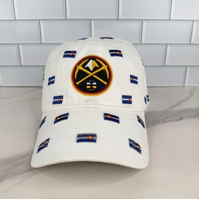 Denver Nuggets Hat Cap Strap Back NBA Basketball Colorado Flag All Over Womens - Image 1 of 4
