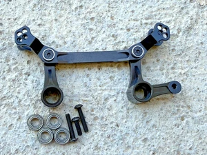 Aluminium Lager Lenkung Bellcrank Arrma 1/10 Outcast 4s V2 4x4 BLX schwarz - Bild 1 von 3