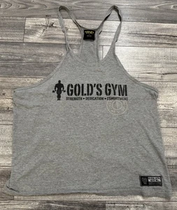 Golds Gym Stringer Tank Top Mens Size XL Gray Strength Commitment Dedication - Picture 1 of 7