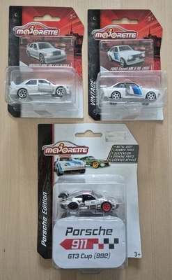 Lot de 3 voitures majorette mercedes, ford escort, porsche - Photo 1/2